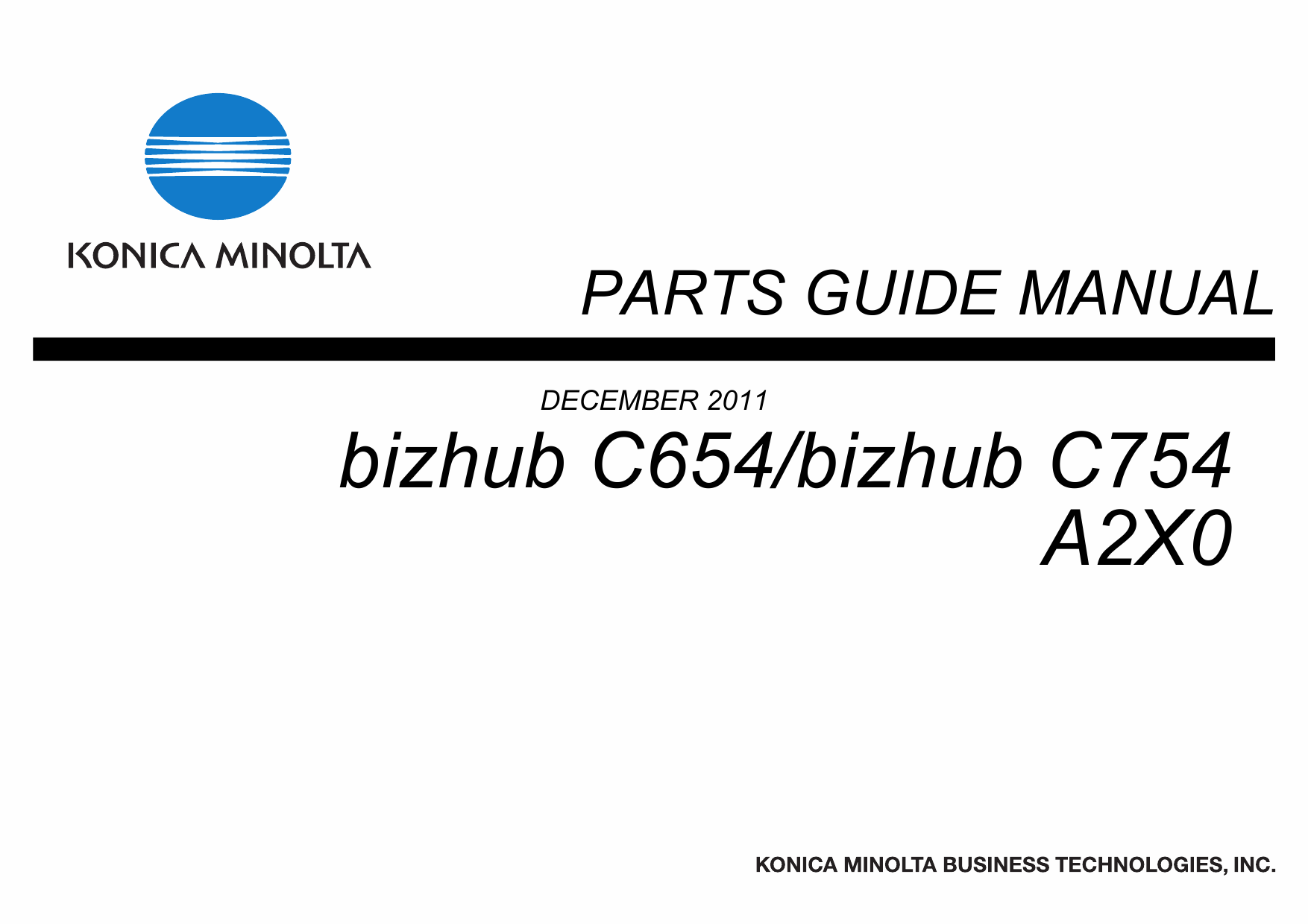 Konica-Minolta bizhub C654 C754 Parts Manual-1